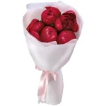 Букет из 5 бордовых пионов