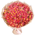 Букет из 51 малиновой альстромерии
