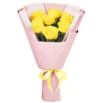 Букет из 7 ярко желтых роз