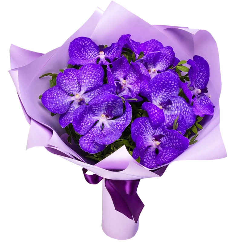 Букет из 9 орхидей ванда